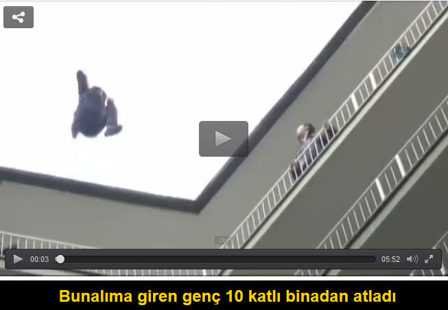 Bunalıma giren genç 10 katlı binadan atladı