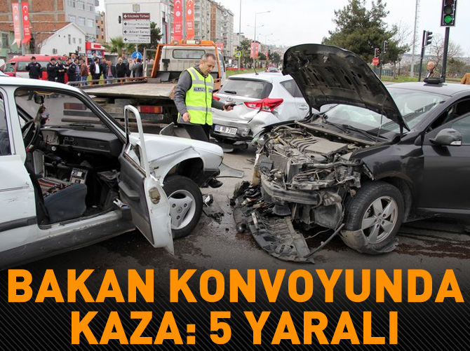Bakan Kılıç'ın konvoyunda kaza: 2'si polis 5 yaralı