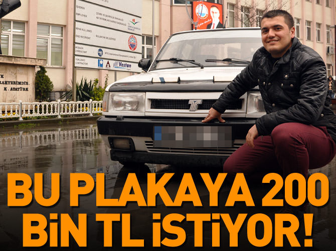 RTE plakalı 94 model arabaya 200 bin lira istiyor