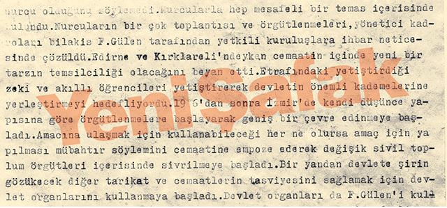 Gülen, cemaatleri ispiyonlamış - 1