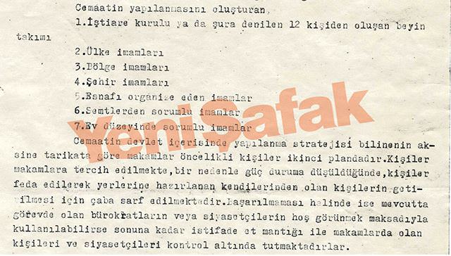 Gülen, cemaatleri ispiyonlamış - 1