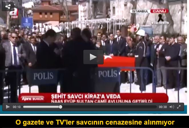 O gazete ve TV’ler savcının cenazesine alınmadı