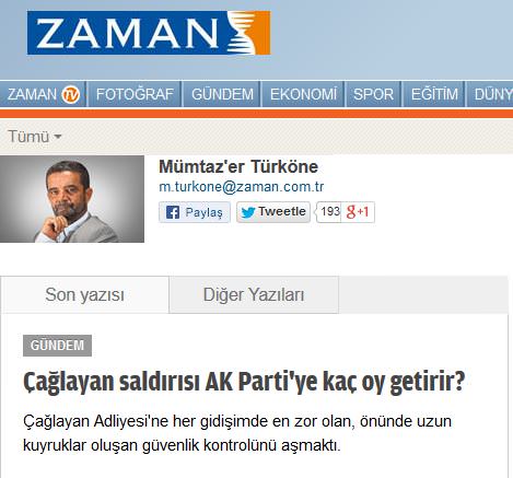 Zaman yazarı Türköne’ de ’Terör’ diyemedi