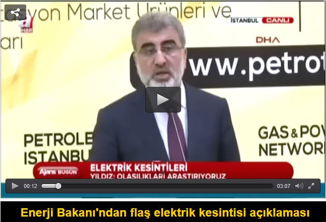 Taner Yıldız elektrik kesintisiyle ilgili flaş açıklamalar