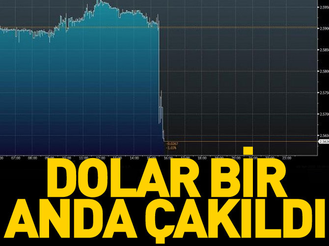 Dolar bir anda çakıldı