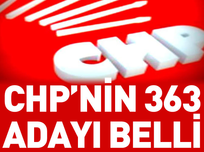 CHP'nin 363 adayı belli