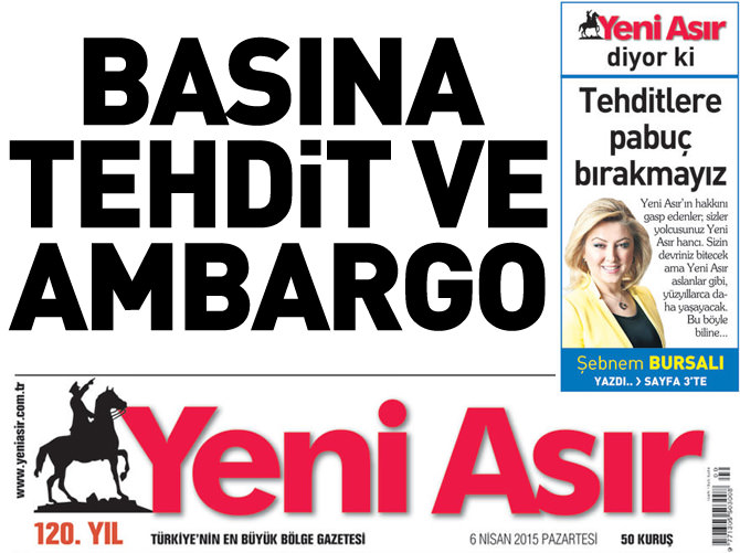 Yeni Asır'a İzmir BB'den tehdit ve ambargo