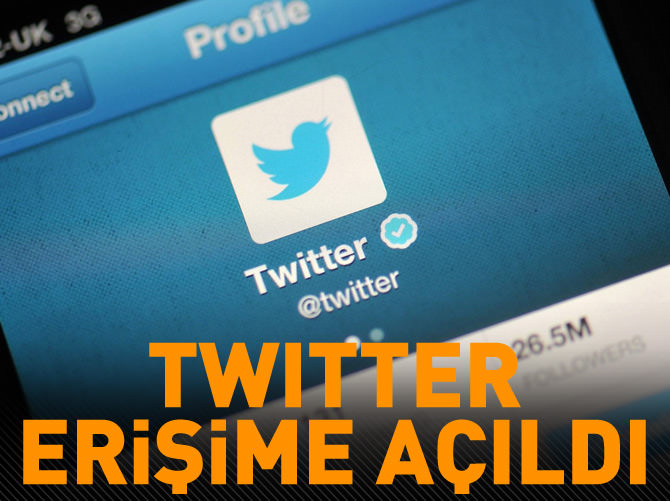 Twitter erişime açıldı