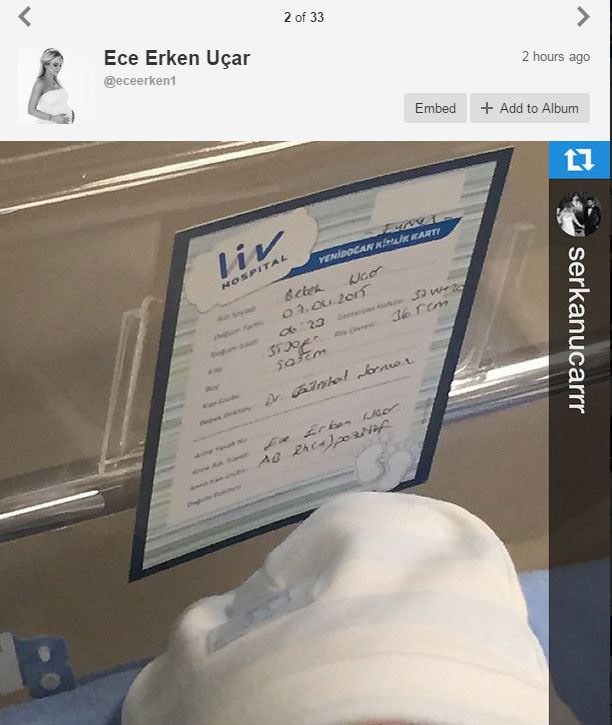 Ece Erken anne oldu - 1