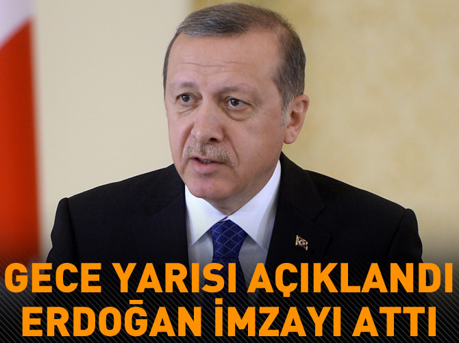 Cumhurbaşkanı Erdoğan ''torba yasa''yı onayladı