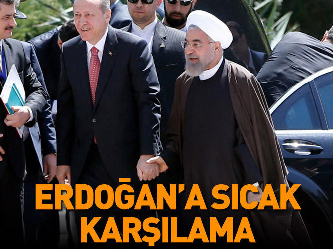 Erdoğan'a Ruhani'den sıcak karşılama