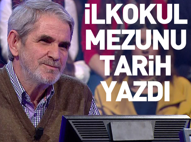 İlkokul mezunu yarışmacı tarih yazdı