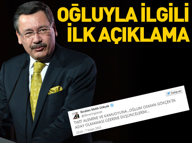Melih Gökçek'ten oğluyla ilgili ilk açıklama