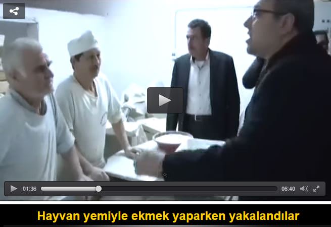Hayvan yemiyle ekmek yaparken yakalandılar!