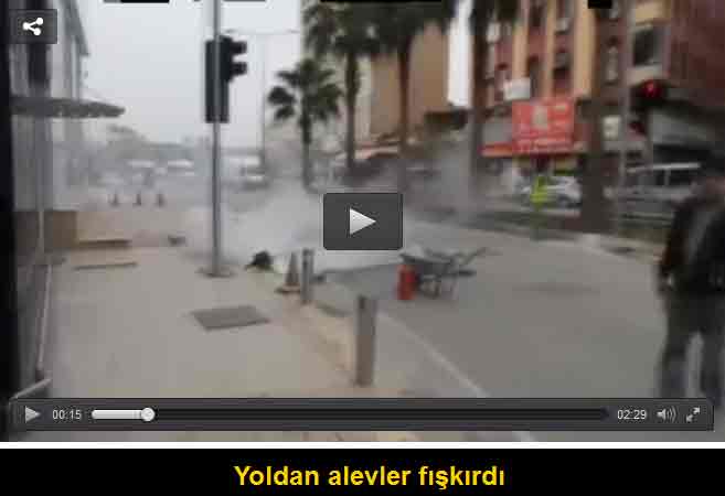 Yoldan alevler fışkırdı!