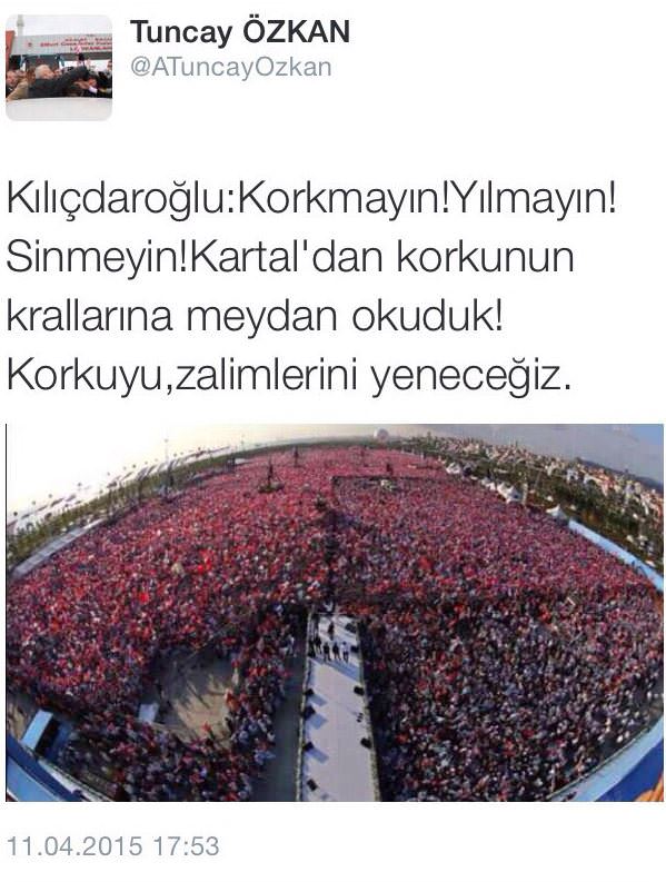 Tuncay Özkan AK Parti mitingi fotoğrafı paylaştı - 1