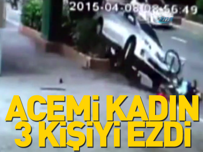 Çin’de acemi sürücü 3 kişiyi ezdi