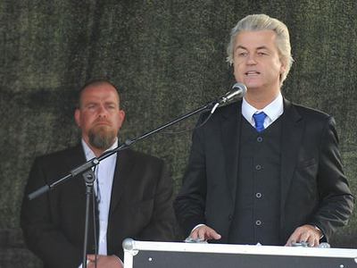 Irkçı Wilders PEGIDA eyleminde