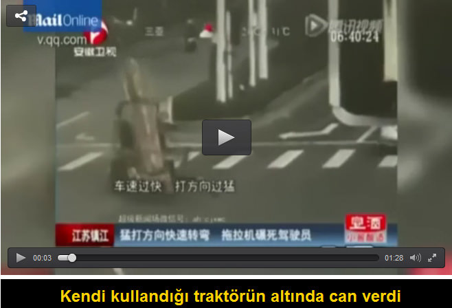 Kendi kullandığı traktörün altında can verdi