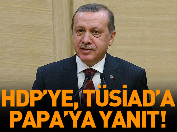 Erdoğan'dan HDP'ye, TÜSİAD'a ve Papa'ya yanıt
