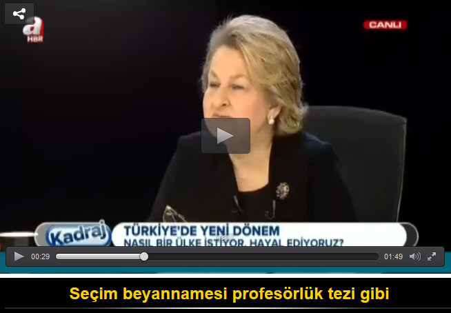 Seçim beyannamesi profesörlük tezi gibi
