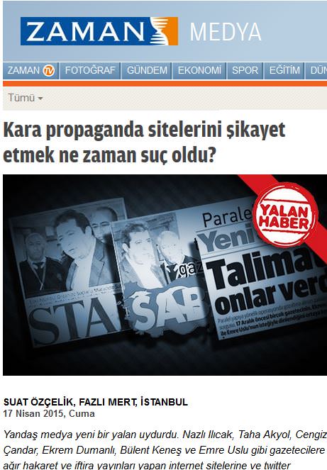 Zaman’dan şok itiraf!