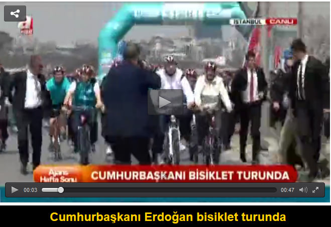 Cumhurbaşkanı Erdoğan pedal çevirdi