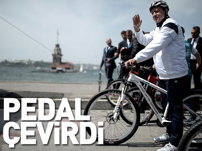 Cumhurbaşkanı Erdoğan pedal çevirdi