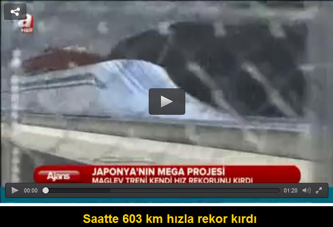Japonya’da saatte 603 kilometrelik hızlı tren rekoru