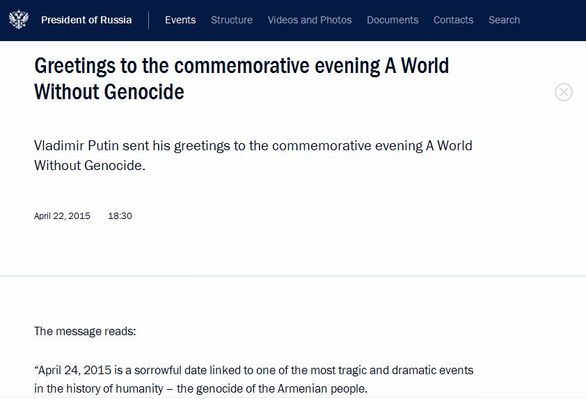 Putin de o 'soykırım' kelimesini kullandı