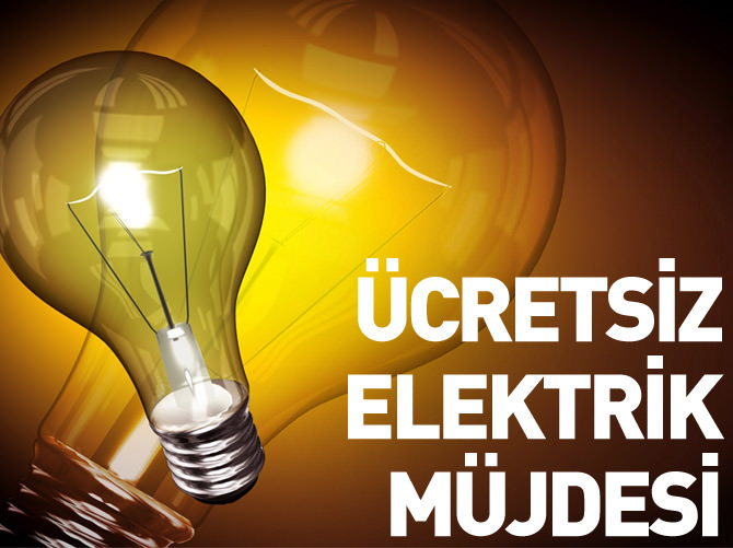 Bir ay ücretsiz elektrik müjdesi