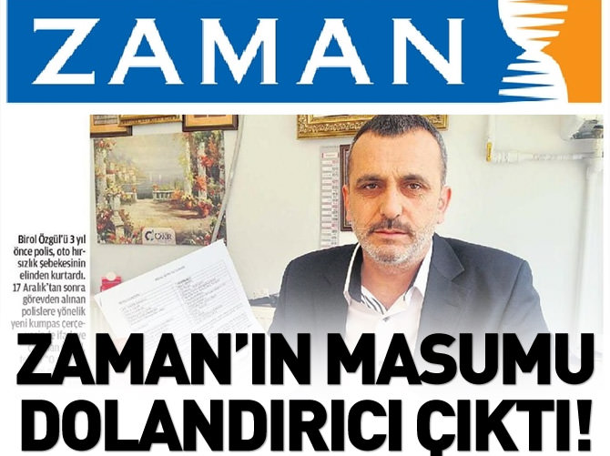 Zaman’ın masumu dolandırıcı çıktı