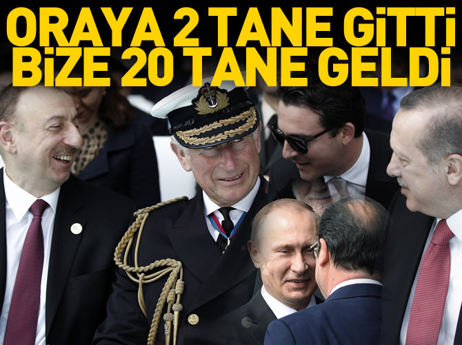 Oraya 2 tane gitti bize 20 tane geldi