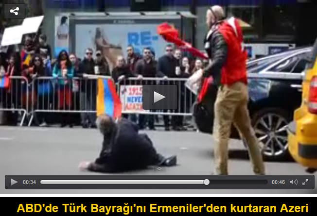 ABD’de Türk Bayrağı’nı Ermeniler’den kurtaran Azeri
