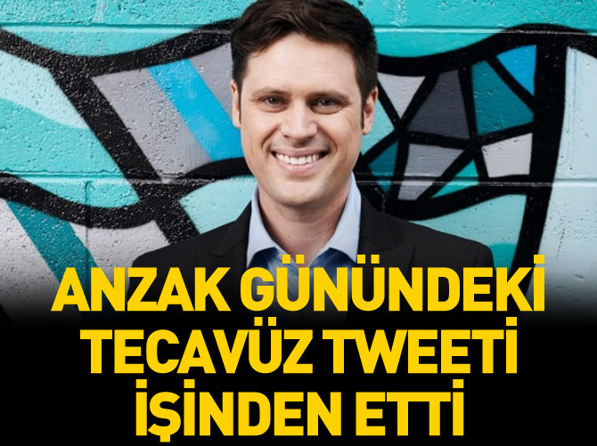 Anzak günündeki "tecavüz" tweeti spor spikerini işinden etti