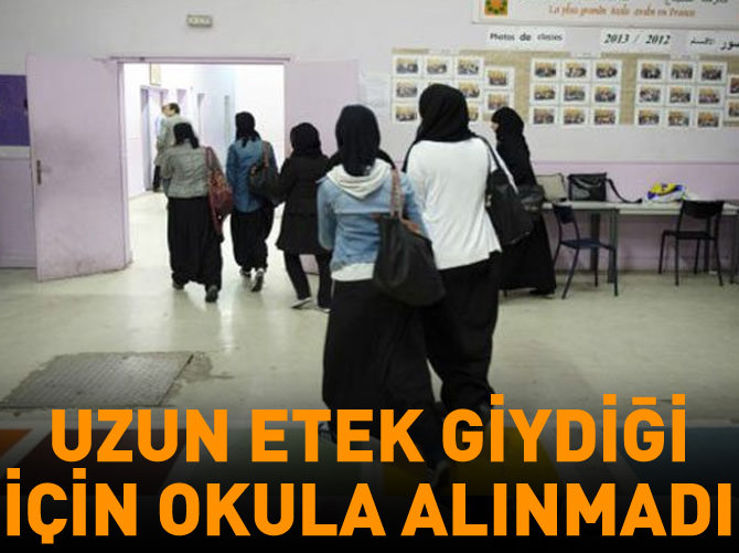 Uzun siyah eteğe 'dini sembol' dediler!