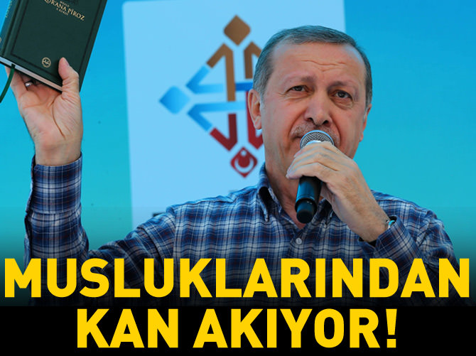 Erdoğan: Musluklarından kan akıyor