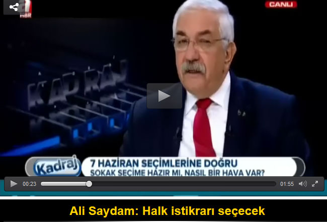 Ali Saydam: Halk istikrarı seçecek