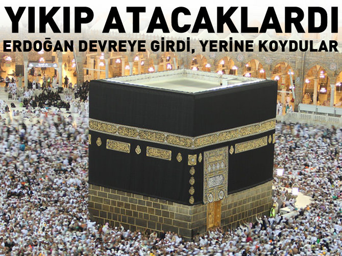 Kabe'deki Osmanlı revakları Erdoğan'ın girişimiyle yeniden monte edildi