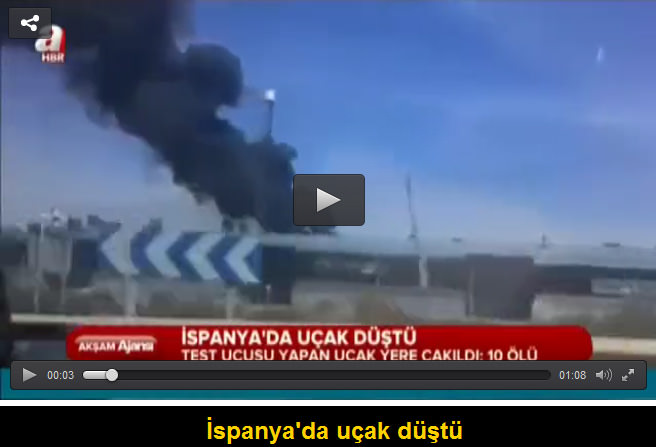 İspanya'da uçak düştü