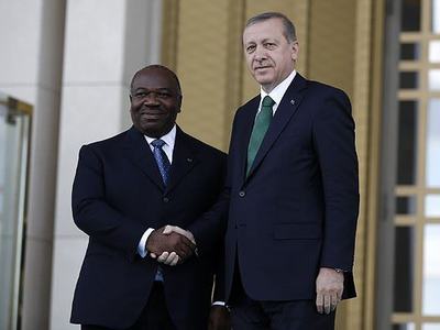 Cumhurbaşkanı Erdoğan Ondimba'yı resmi törenle karşıladı