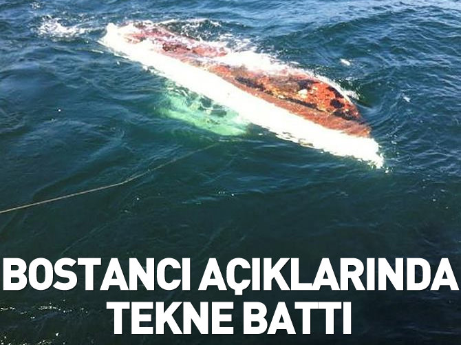 Bostancı açıklarında tekne battı