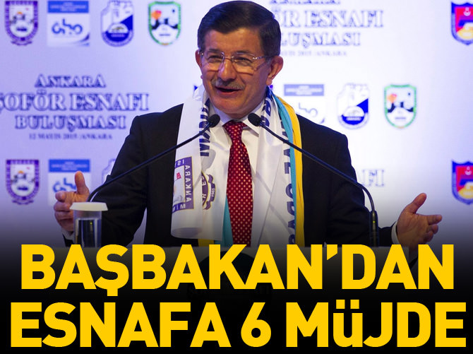 Başbakan'dan esnafa 6 müjde