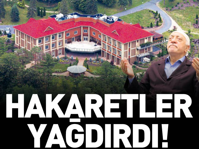 Gülen sinirlendi, etrafına hakaretler yağdırdı