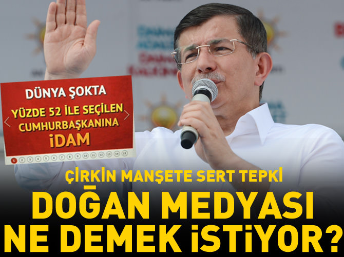 Davutoğlu'ndan çirkin manşete sert tepki