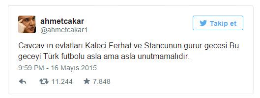 Ahmet Çakar'dan olay yaratan tweet! - 1