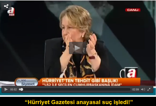 “Hürriyet Gazetesi anayasal suç işledi!”