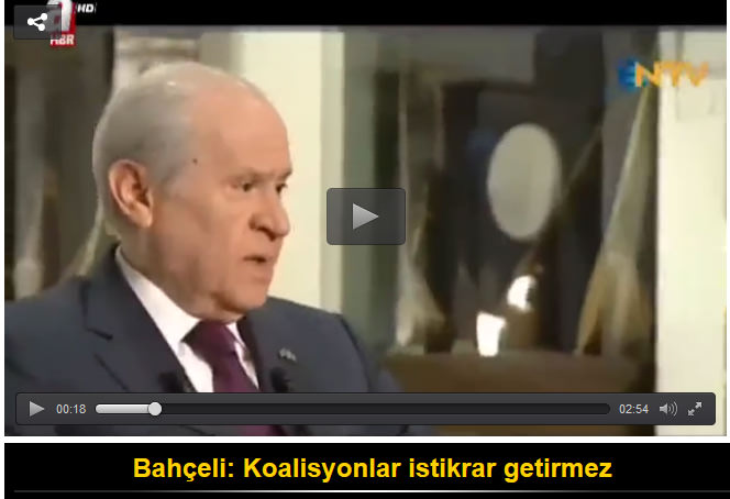 Bahçeli: Koalisyonlar istikrar getirmez