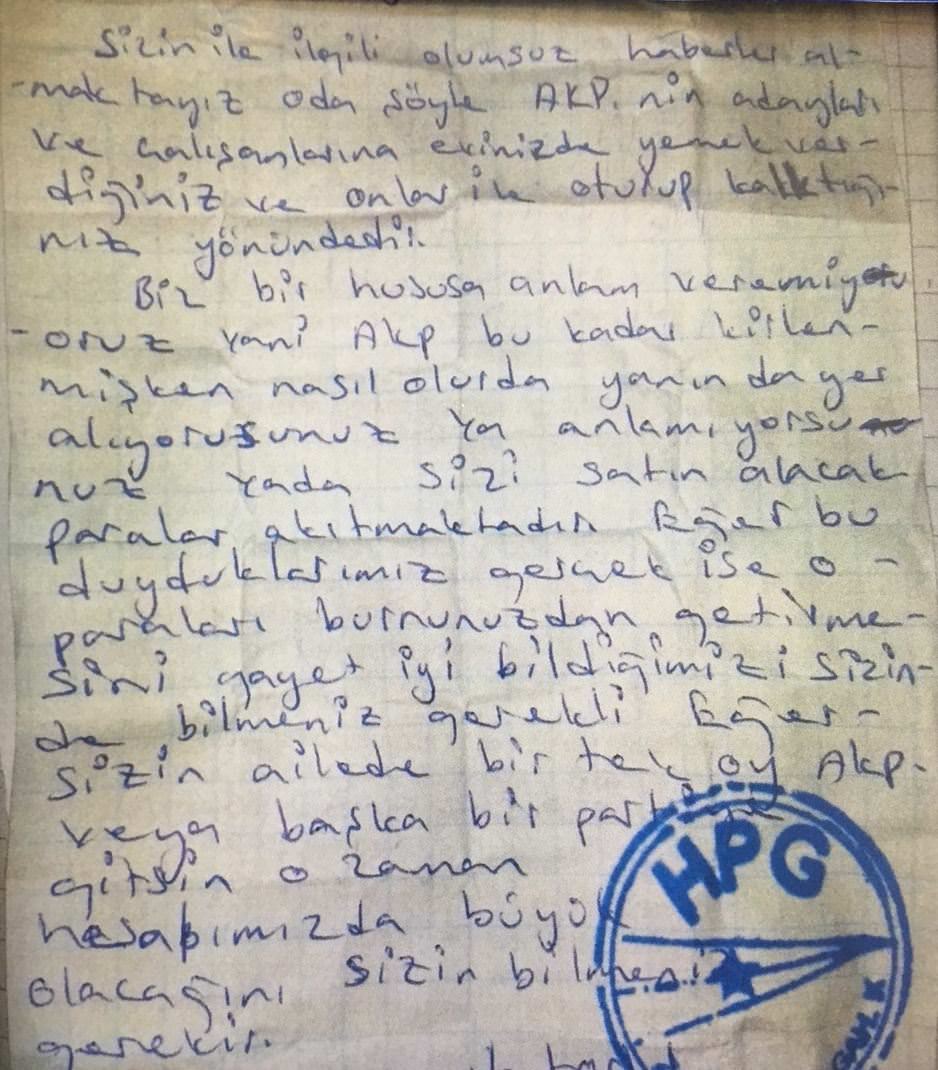 PKK'dan vatandaşa oy tehdidi - 1