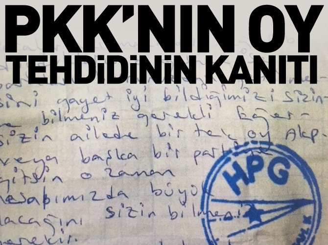 PKK'dan vatandaşa oy tehdidi